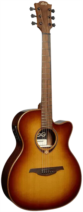 LAG Guitarra Acústica Auditorium Cutaway Tramontane 118 A/E Electroacústica Brown Shadow