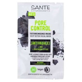 SANTE NATURKOSMETIK Mascarilla Pore Control Detox Carbon Activo-Bha 8 Ml Piel Mixta Imperfecciones Vegana NaTrue