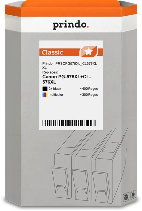 Prindo Multipack Classic XL Negro y Varios Colores PRSCPG575XL_CL576XL Prindo Multipack Classic XL Negro y Varios Colores PRSCPG575XL_CL576XL
