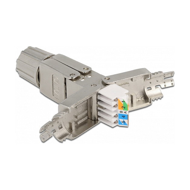 DeLOCK Acoplador para cable de red Cat.6A STP sin herramientas
