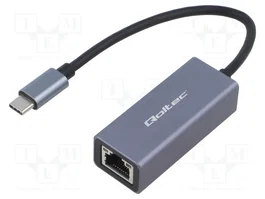 QOLTEC Adaptador USB-C a Ethernet Gigabit 10/100/1000Mbps