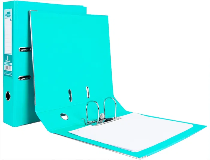 Liderpapel Documenta Archivador de Palanca Folio Verde Claro 75 mm con Compresor