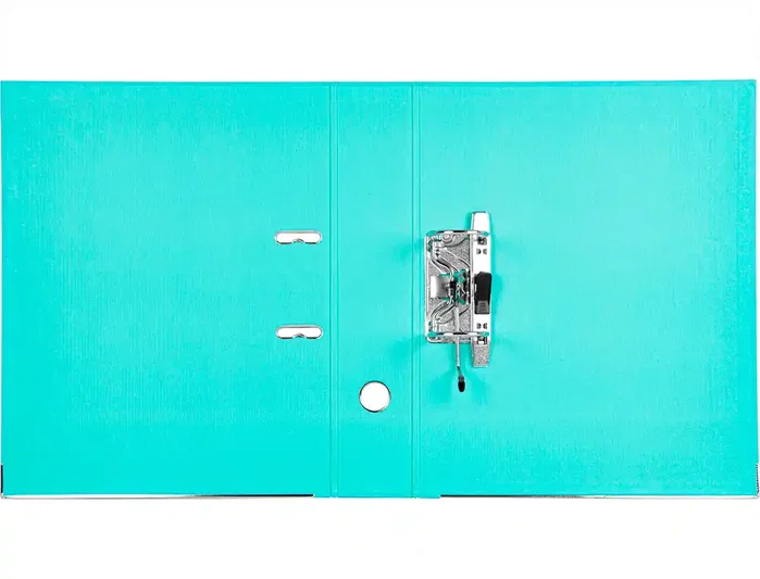 Liderpapel Archivador de Palanca Forrado PVC Verde Claro 75 mm