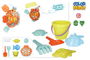 Color Baby Cubo de Playa Cangrejo Diámetro 14 cm con Pala, Rastrillo y 3 Moldes