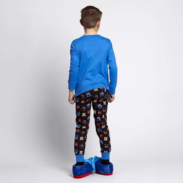 Cerdá Pijama Largo Sonic para Niños de 8 Años en Single Jersey Azul