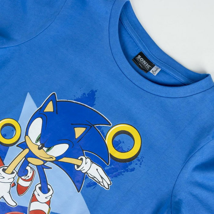 Cerdá Pijama Largo Single Jersey Sonic 8 Años Azul
