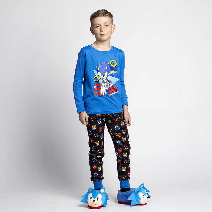 Cerdá Pijama Largo Single Jersey Sonic 8 Años Azul