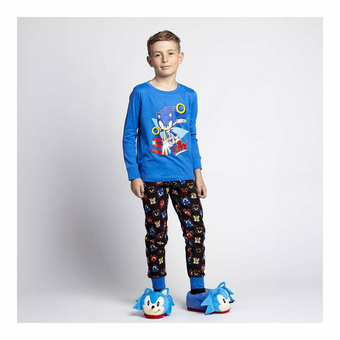 Cerdá Pijama Largo Single Jersey Sonic 8 Años Azul
