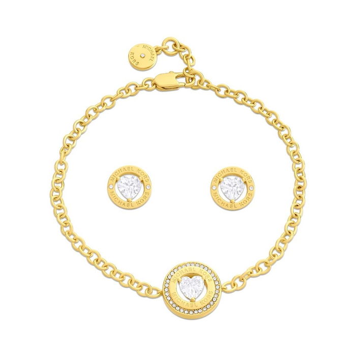 Conjunto Pulsera y Pendientes Michael Kors Fashion Dorado Conjunto Pulsera y Pendientes Michael Kors Fashion Dorado