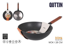 Inde Wok 28 cm Aluminio Forjado Full Doha Quttin (6 Unidades)