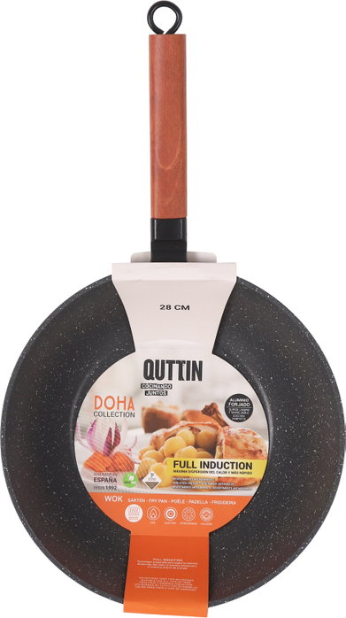 Inde Wok 28 cm Aluminio Forjado Full Doha Quttin (6 Unidades)