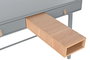 DKD Home Decor Escritorio Home Office Gris de MDF y PU. Mesa de Trabajo o Estudio con Medidas: 120 cm Ancho, 60 cm Largo, 75 cm Alto.