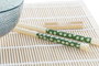 DKD Home Decor Sushi Set 16 Piezas Bambú y Gres Verde/Blanco