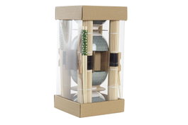 DKD Home Decor Sushi Set 16 Piezas Bambú y Gres Verde/Blanco