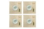 DKD Home Decor Sushi Set 16 Piezas Bambú y Gres Verde/Blanco