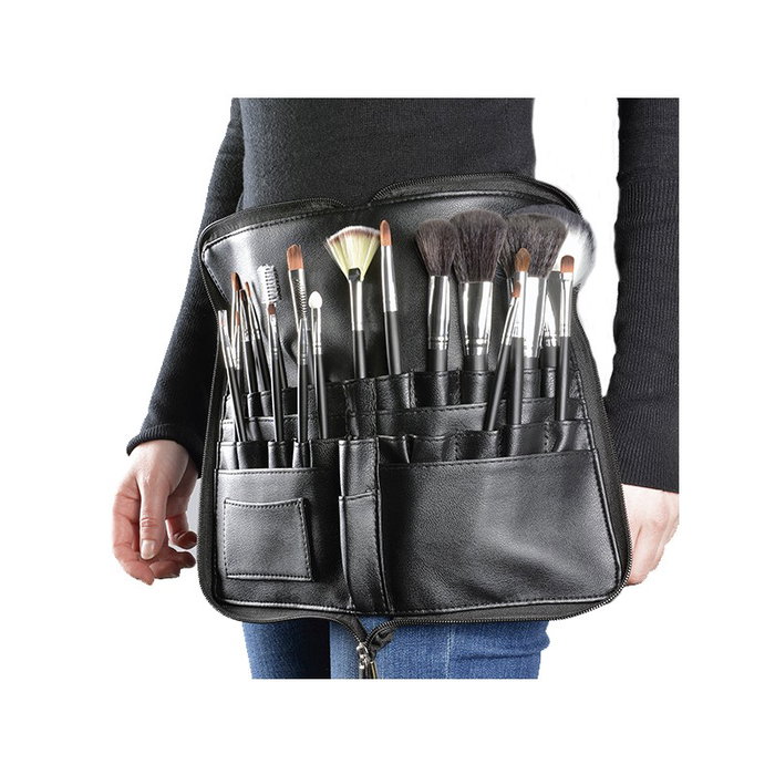 Bifull Manta de Pinceles Master Art Bolso-cinturón para Brochas de Maquillaje Profesional