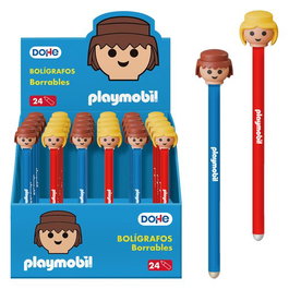 Dohe Bolígrafo Borrable Playmobil 1.0 mm Tinta Azul C-Surtidos Expositor 24 Ud
