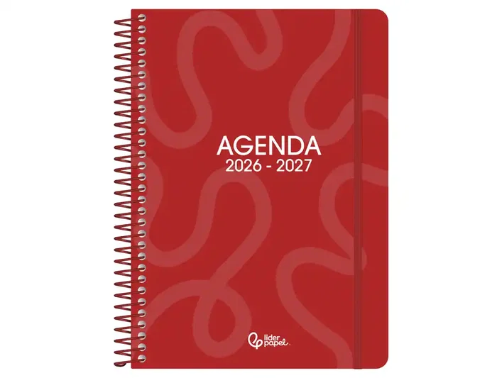 Liderpapel Agenda Escolar 2026-2027 A5 Espiral Classic Bilingüe con Papel FSC 70g, Diseños Surtidos, Expositor 16 Unidades