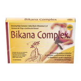 ROBIS Bikana Complex 30 Comprimidos Estimulante Reconstituyente con Ginseng Rojo Coreano, Jalea Real y Vitaminas para Energía Física y Psíquica