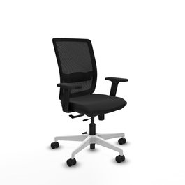 PIQUERAS Y CRESPO Silla de oficina Haches Negra con Mecanismo Sincro/Traslack