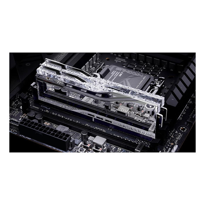G.Skill Trident Z5 Royal DIMM Kit 32 GB (2 x 16 GB) DDR5 7600, F5-7600J3646G16GX2-TR5S, Plata, Intel XMP