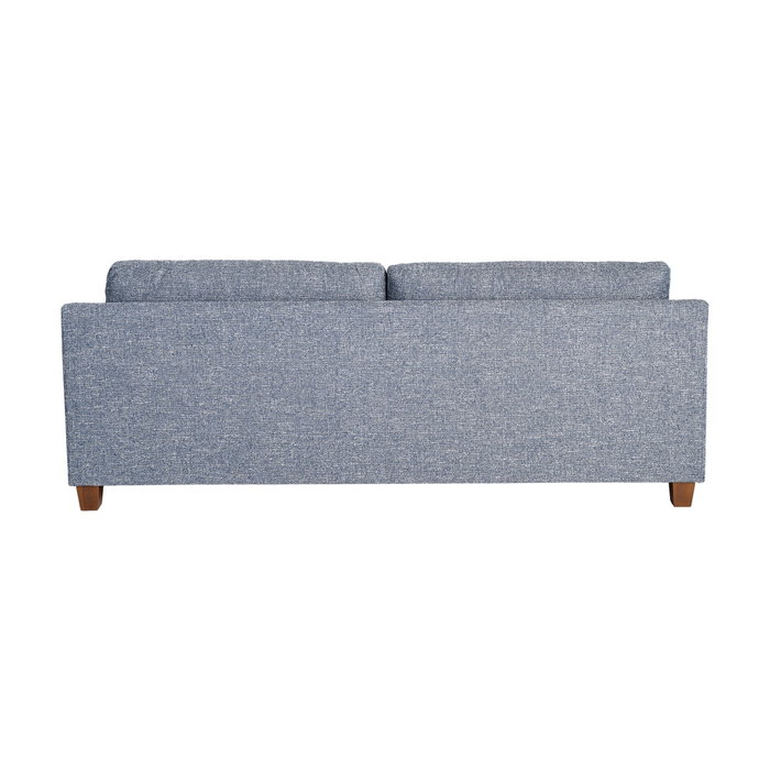 Sofá 3 Plazas Azul Tejido-Madera 221 X 90 X 87 cm