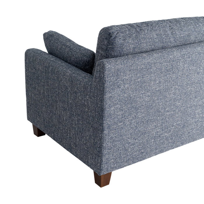 Sofá 3 Plazas Azul Tejido-Madera 221 X 90 X 87 cm