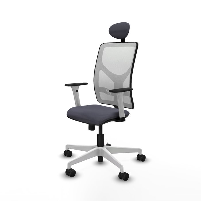 PIQUERAS Y CRESPO Silla de oficina Motilla con mecanismo Sincro, Gris oscuro y Blanco PIQUERAS Y CRESPO Silla de oficina Motilla con mecanismo Sincro, Gris oscuro y Blanco
