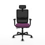 PIQUERAS Y CRESPO Silla de oficina Haches Morado y Negro