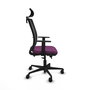 PIQUERAS Y CRESPO Silla de oficina Haches Morado y Negro