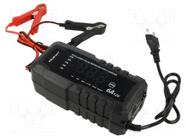 Qoltec Cargador Inteligente 12V 6A con Pantalla LCD y Función de Reparación