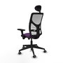 PIQUERAS Y CRESPO Silla de oficina Motilla, Mecanismo Sincro, Morado/Blanco