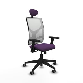 PIQUERAS Y CRESPO Silla de oficina Motilla, Mecanismo Sincro, Morado/Blanco