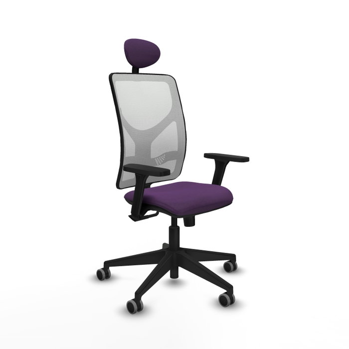 PIQUERAS Y CRESPO Silla de oficina Motilla, Mecanismo Sincro, Morado/Blanco PIQUERAS Y CRESPO Silla de oficina Motilla, Mecanismo Sincro, Morado/Blanco