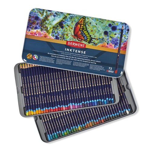 Derwent Inktense Lápices de Colores Surtidos en Caja Metálica, 72 Unidades Derwent Inktense Lápices de Colores Surtidos en Caja Metálica, 72 Unidades