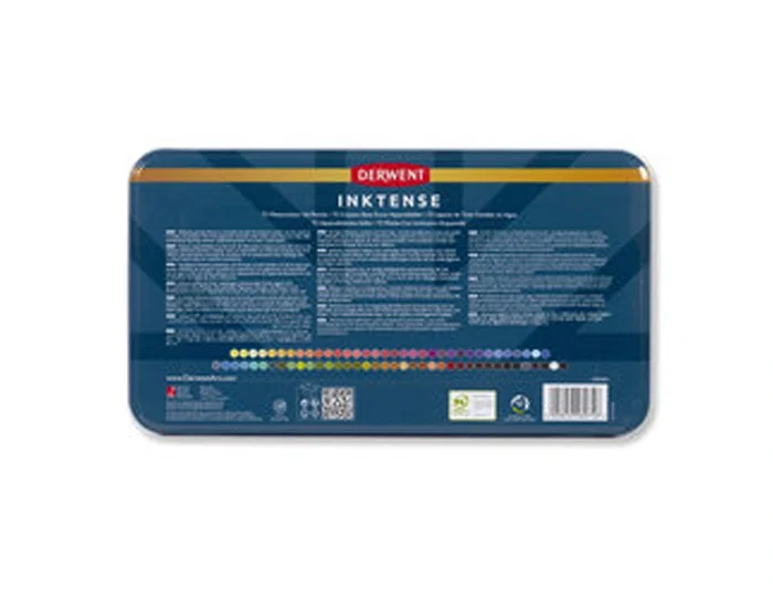 Derwent Lápices de Acuarela Inktense Caja Metálica 72 Unidades Colores Surtidos