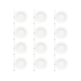 VILLEROY & BOCH Plato Geo Blanco 23 cm, Plato de Sopa, Vajilla (Set de 12)