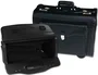 Q-connect Maletín attaché piloto negro con asa extensible, ruedas y cerradura con combinación