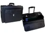 Q-connect Maletín attaché piloto negro con asa extensible, ruedas y cerradura con combinación