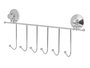 Berilo Percha Acero 6 Ganchos Ventosa 39 x 16 x 4.5 cm (Set de 12)