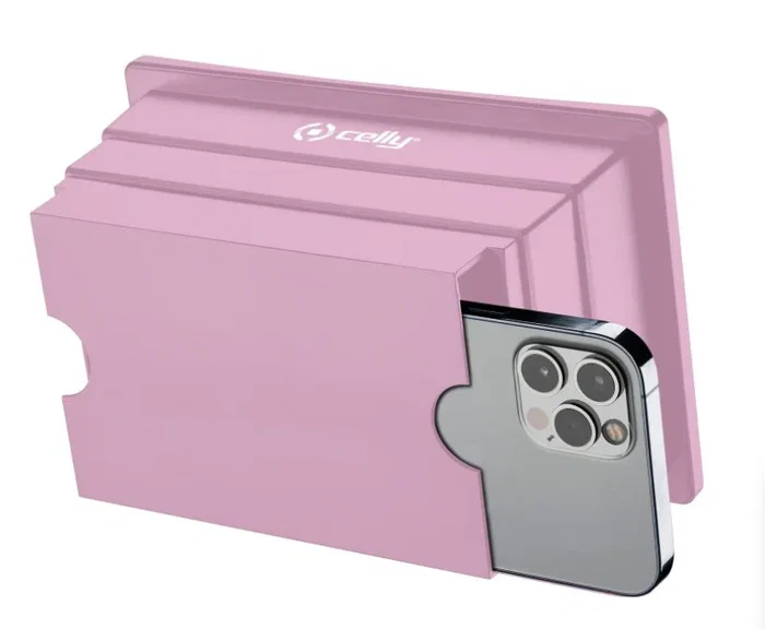 Celly KIDSMOVIEPK Amplificador de Pantalla para Niños Rosa - Visor para Smartphone, Proyector Portátil 8", Protección Luz Azul, para Teléfonos Hasta 6.7"