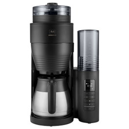 Melitta AromaFresh Therm Pro 1030-11 Cafetera de filtro con molinillo integrado y jarra térmica, Negra