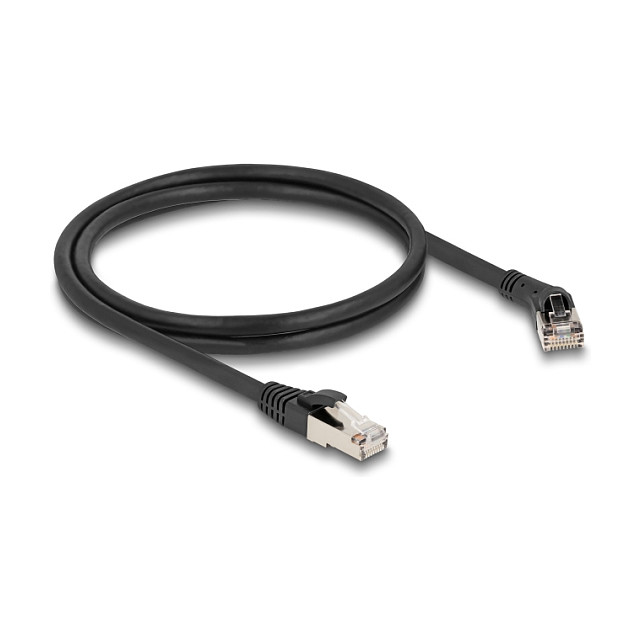DeLOCK Cable de Red Cat.8.1 S/FTP 1 m con Conector Angulado 45° DeLOCK Cable de Red Cat.8.1 S/FTP 1 m con Conector Angulado 45°