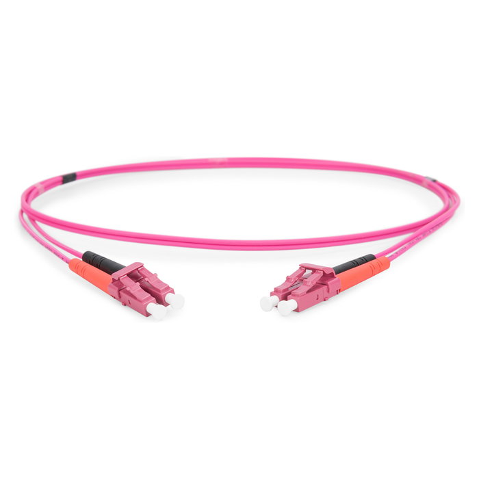 Digitus LWL Patchkabel LC -> LC 1.00m Multimode Duplex OM4 Fibra Óptica Multimodo Violeta 2mm LSZH