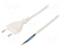 PLASTROL Cable de alimentación H03VVH2-F, OMY 2x0,75mm2 CEE 7/16 (C) 2m
