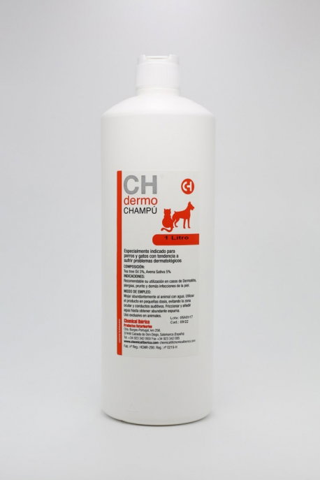 CHEMICAL IBERICA S.L. Dermo Champú 5L para Perros y Gatos con Aceite de Árbol de Té y Avena Sativa