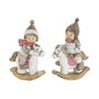 DKD Home Decor Figura de Resina Multicolor Surtido de 2 Unidades