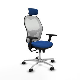 PIQUERAS Y CRESPO Silla de oficina Jorquera Azul y Blanco