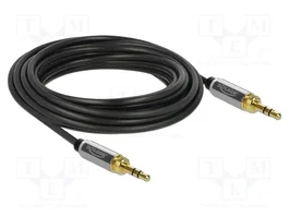 DeLOCK 85788 Cable de audio 3,5 mm con adaptador de tornillo, 5 m