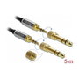 DeLOCK Cable de Audio 3,5 mm con Adaptador de Tornillo 5 m